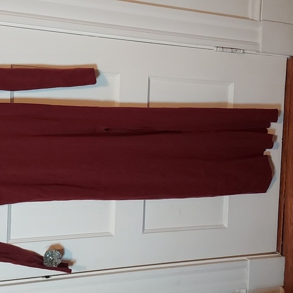 The Range Mass Rib Carved Midi Dress in Red - Picture 10 of 16